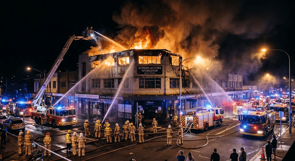 Fire Destroys Iconic Screen Actors Workshop Drama School in Sydney's Northern Beaches