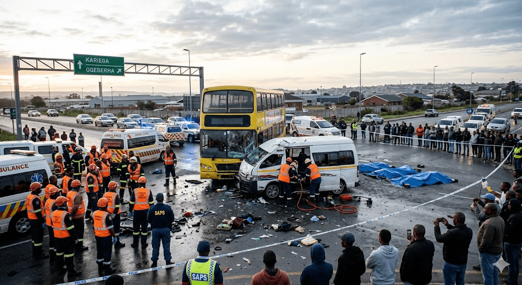 Sept morts dans un accident horrible à Kariega : collision entre un bus et un minibus-taxi dans le Cap-Oriental