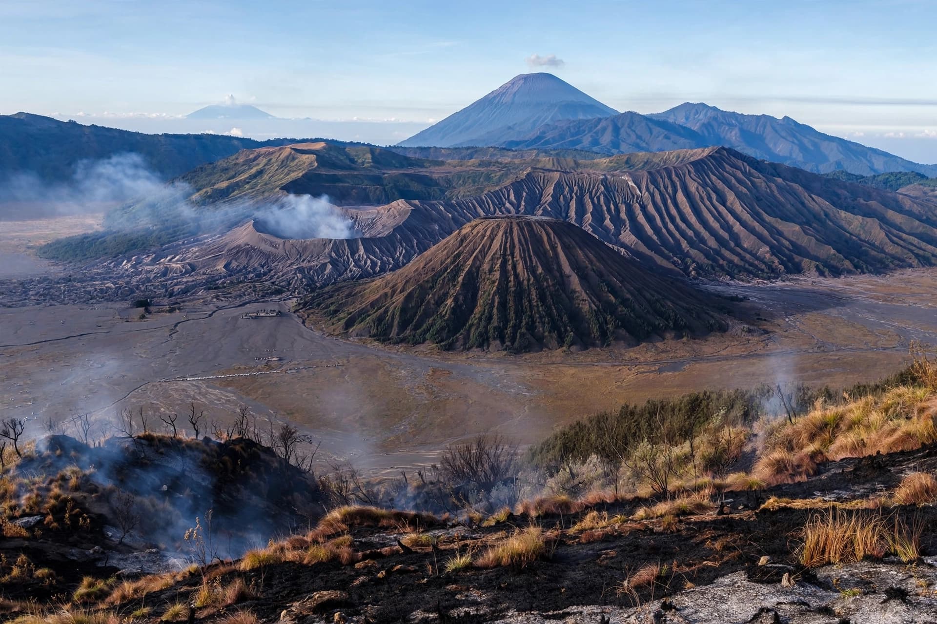 Around Mount Bromo, Burned Grasslands Meet New Hotspots Beneath Indonesia’s Long and Dry August