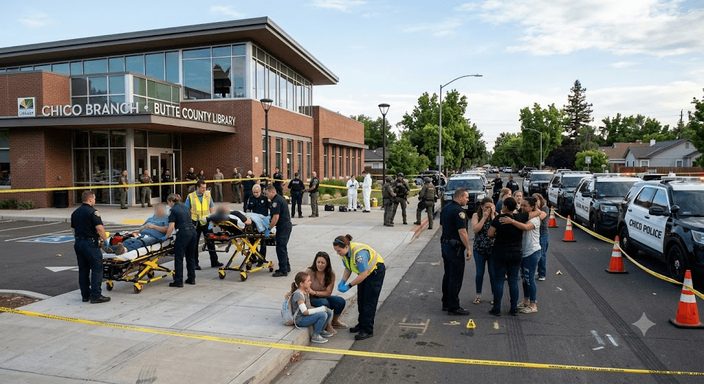 Tragedy in the Stacks: 2 Dead, Child Injured After Gunman Opens Fire Inside California Library