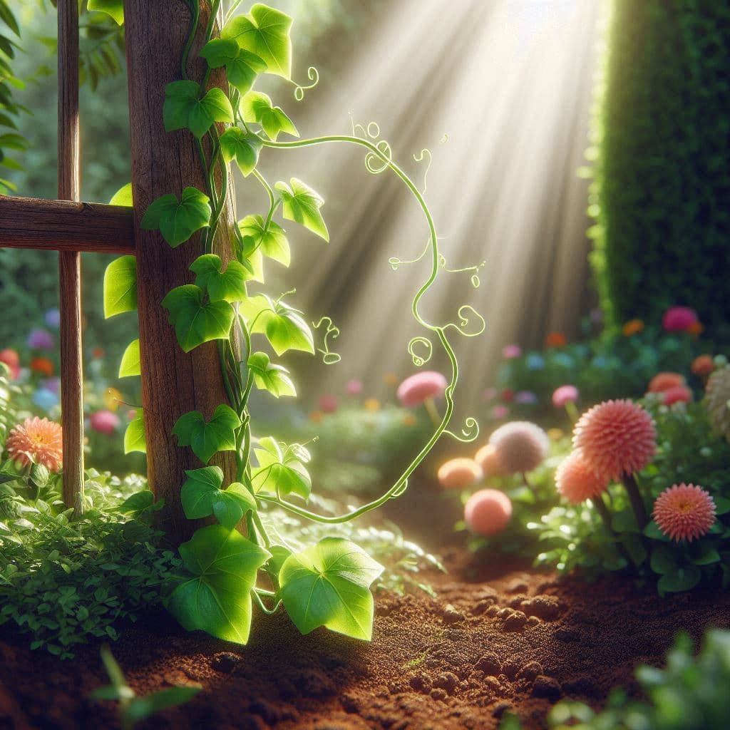 How a Vine Reaches Without Seeing, and Finds a Way to Hold On