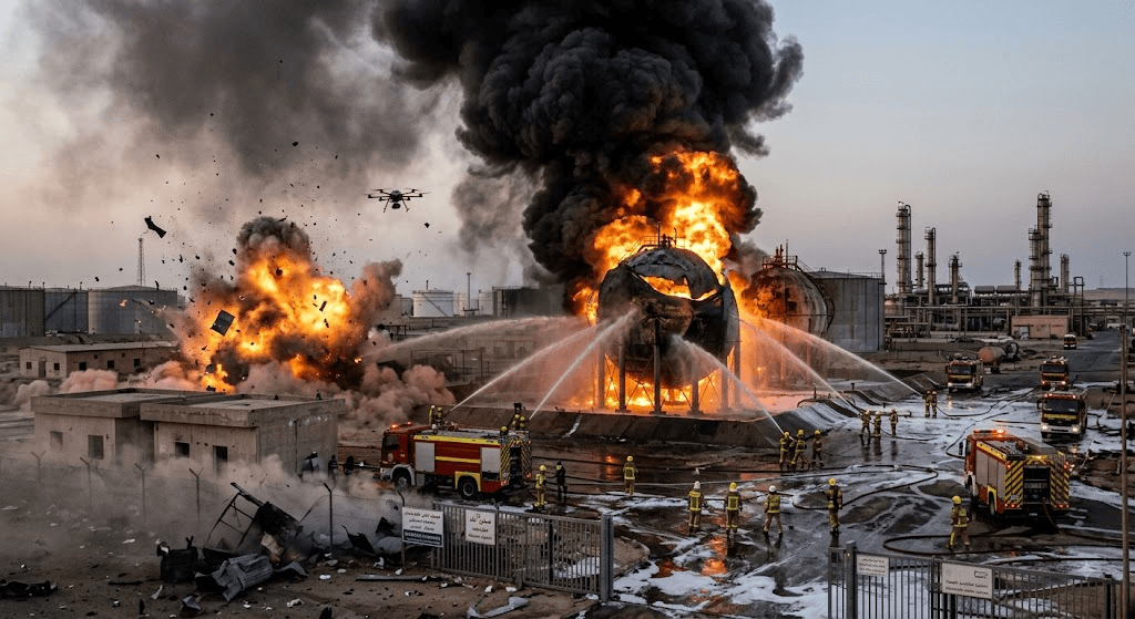 Under Fire Again: Second Drone Strike Hits Libyan Fuel Depot as Firefighters Battle Blaze