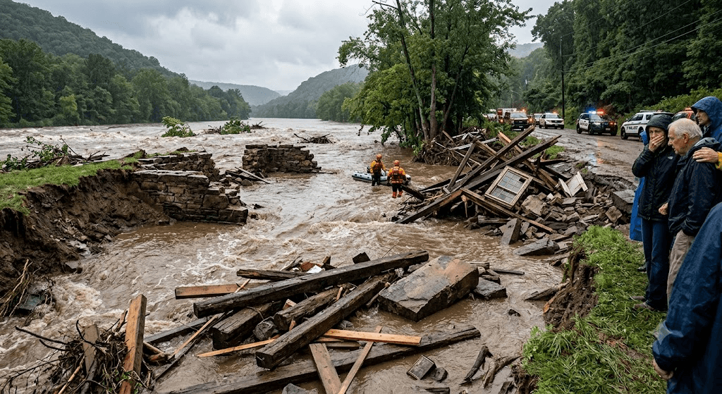 Wiped Away in an Instant: Flash Flood Destroys 300-Year-Old Historic Building in Hudson Valley