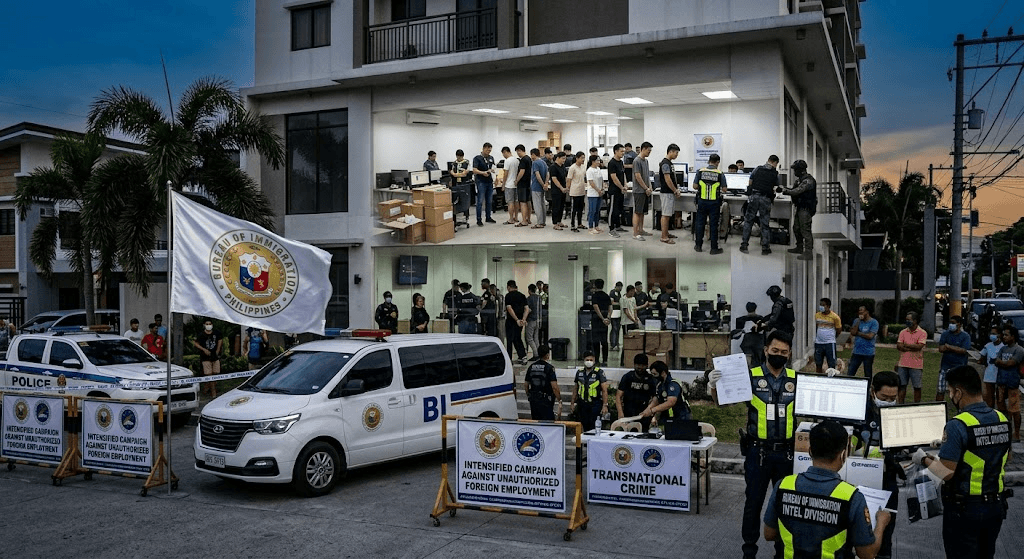 Angeles City Raid: 14 South Koreans Arrested as Bureau of Immigration Cracks Down on Illegal Back-Office Operation