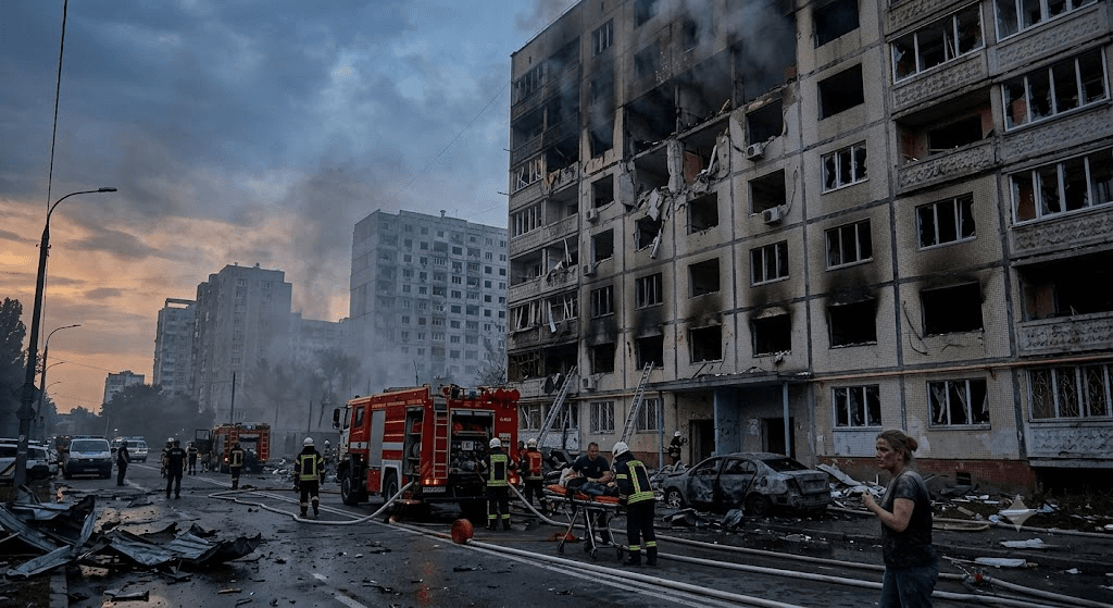 Overnight Strikes on Kyiv: 1 Killed, 13 Wounded as Ballistic Missiles Devastate Residential Areas