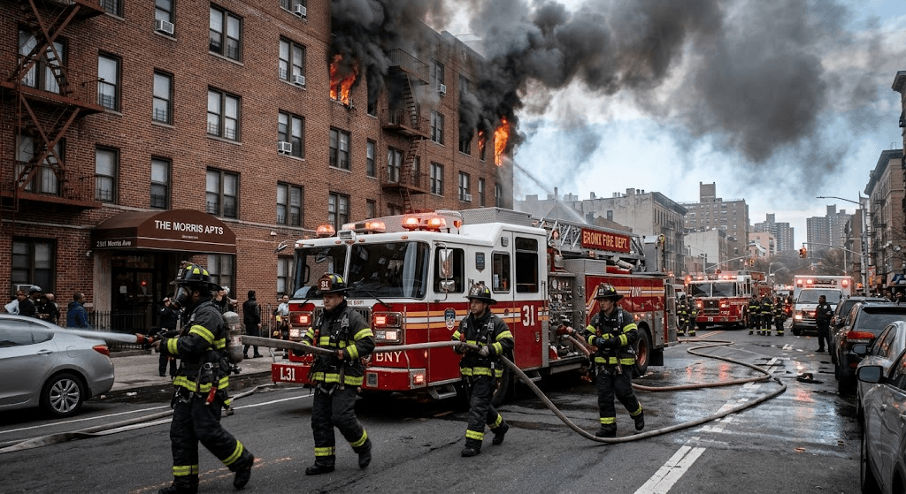 Deadly Fire Sweeps Through Mott Haven NYCHA Building, Claiming 1 Life