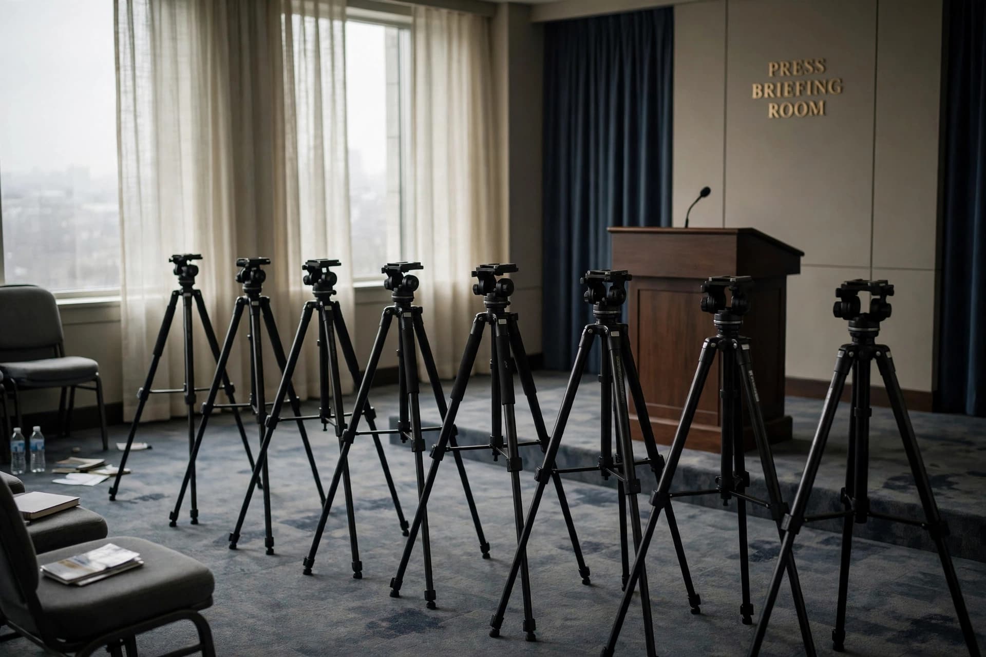 A silent protest: TV networks halt White House coverage