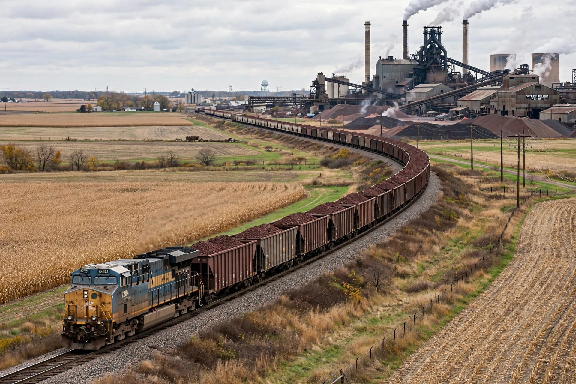  3. Beneath Iowa’s Industrial Horizon, A Massive Steel Project Connects Mines, Railways And Manufacturing