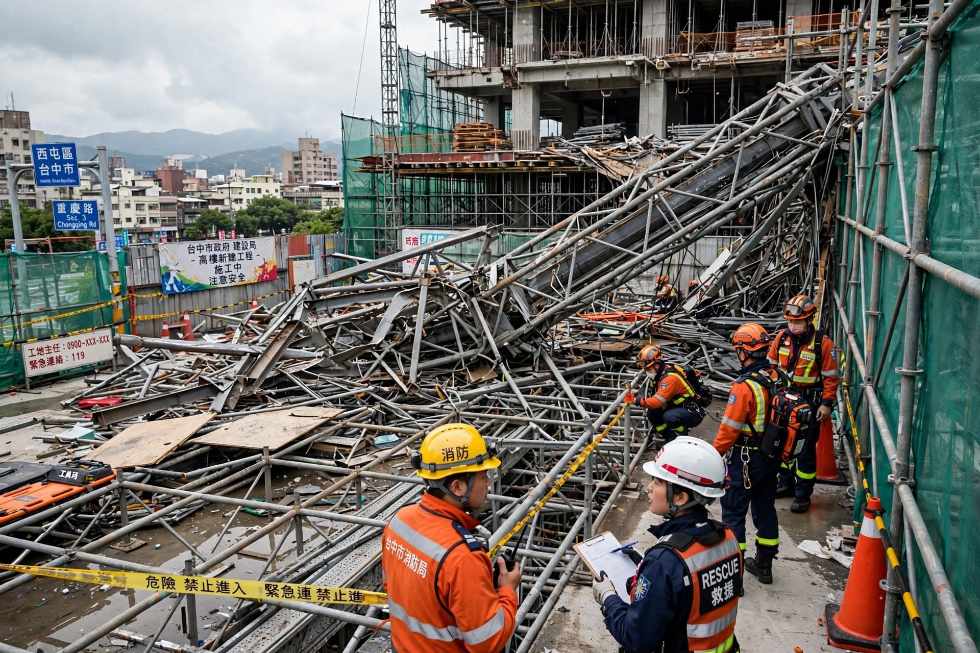 Taichung Construction Tragedy: Tower Crane Collapse Kills Three, Raises Questions About Contractor Oversight Practices