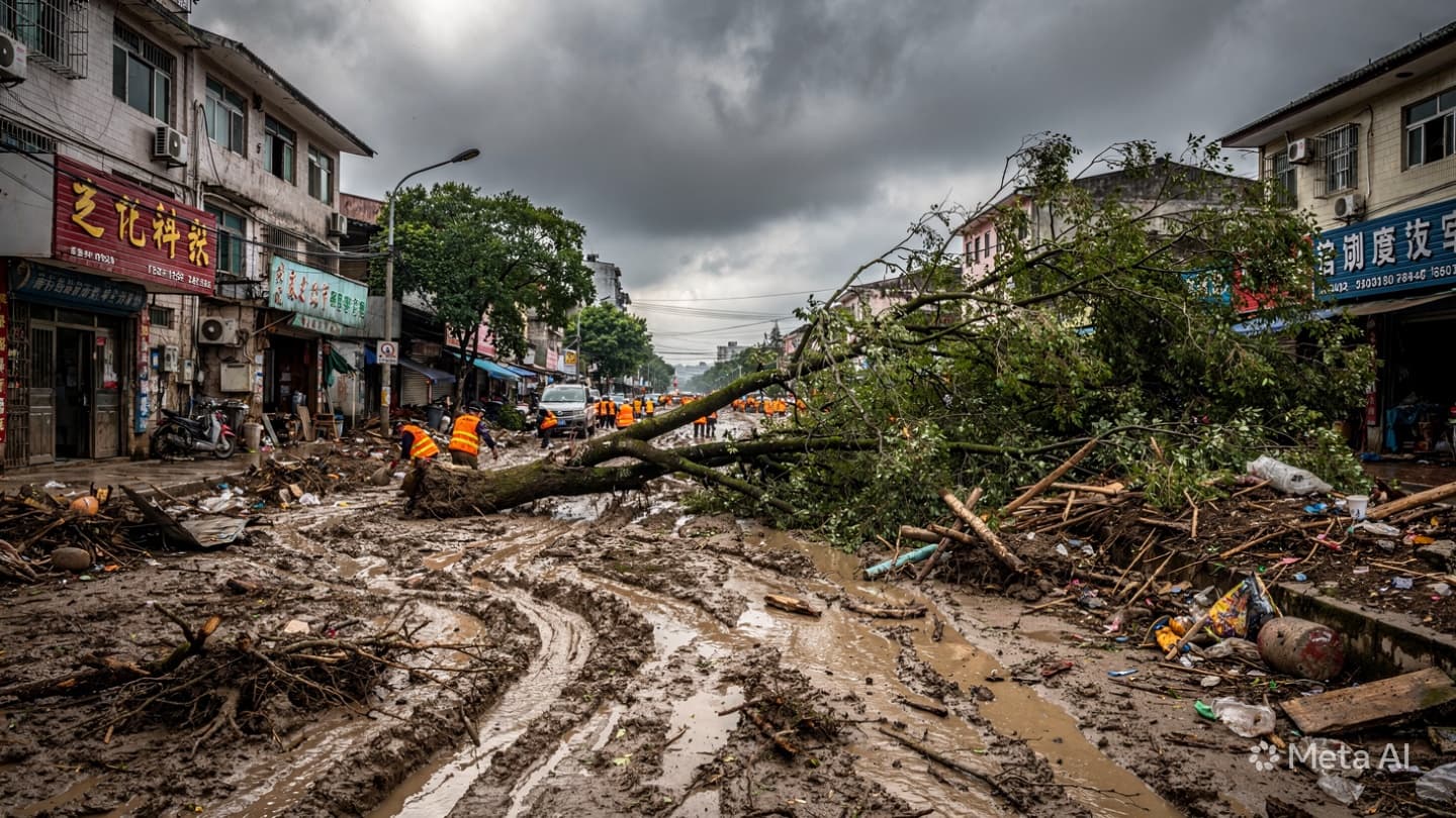 Eight Dead Following Massive Storms and Landslides in China: Emergency Teams Search for Survivors