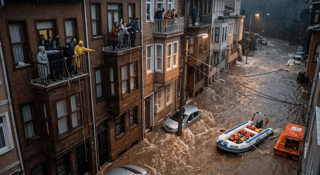 Deluge in Istanbul: Torrential Rain Triggers Violent Flash Floods, Sweeping Cars and Paralyzing Traffic