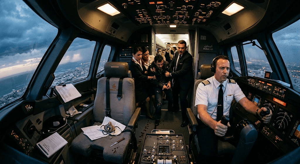 Dubai Flight Plunges 15,000 Feet After Pilot Attacked in Cockpit