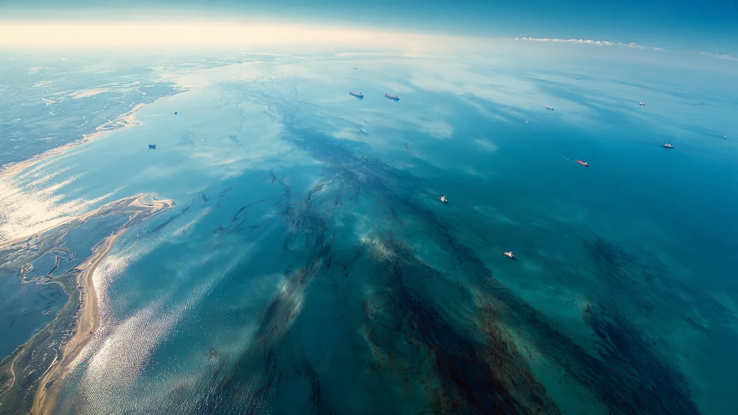 Where Gulf Currents Carry Blackened Water, Iran’s Coastal Ecosystems Face a Difficult Season Beneath the Sun