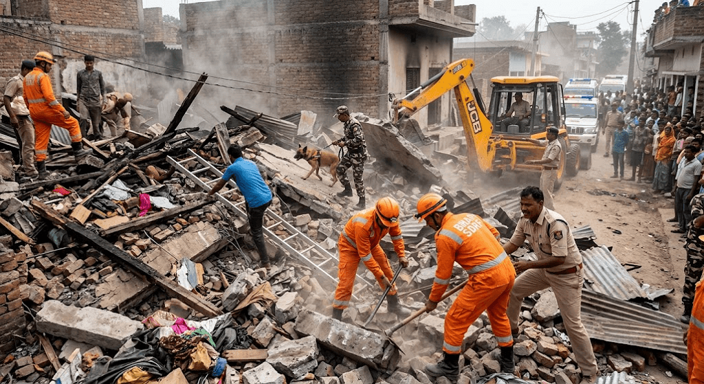 Devastating Firecracker Explosion Leaves 5 Dead and 3 Injured in Bihar’s Siwan District