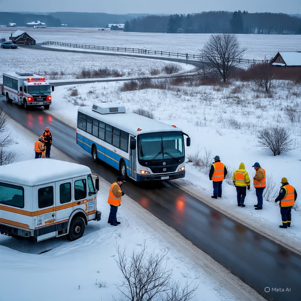 When the Road Met the Silence: Life Interrupted Near a Bus in Ukraine