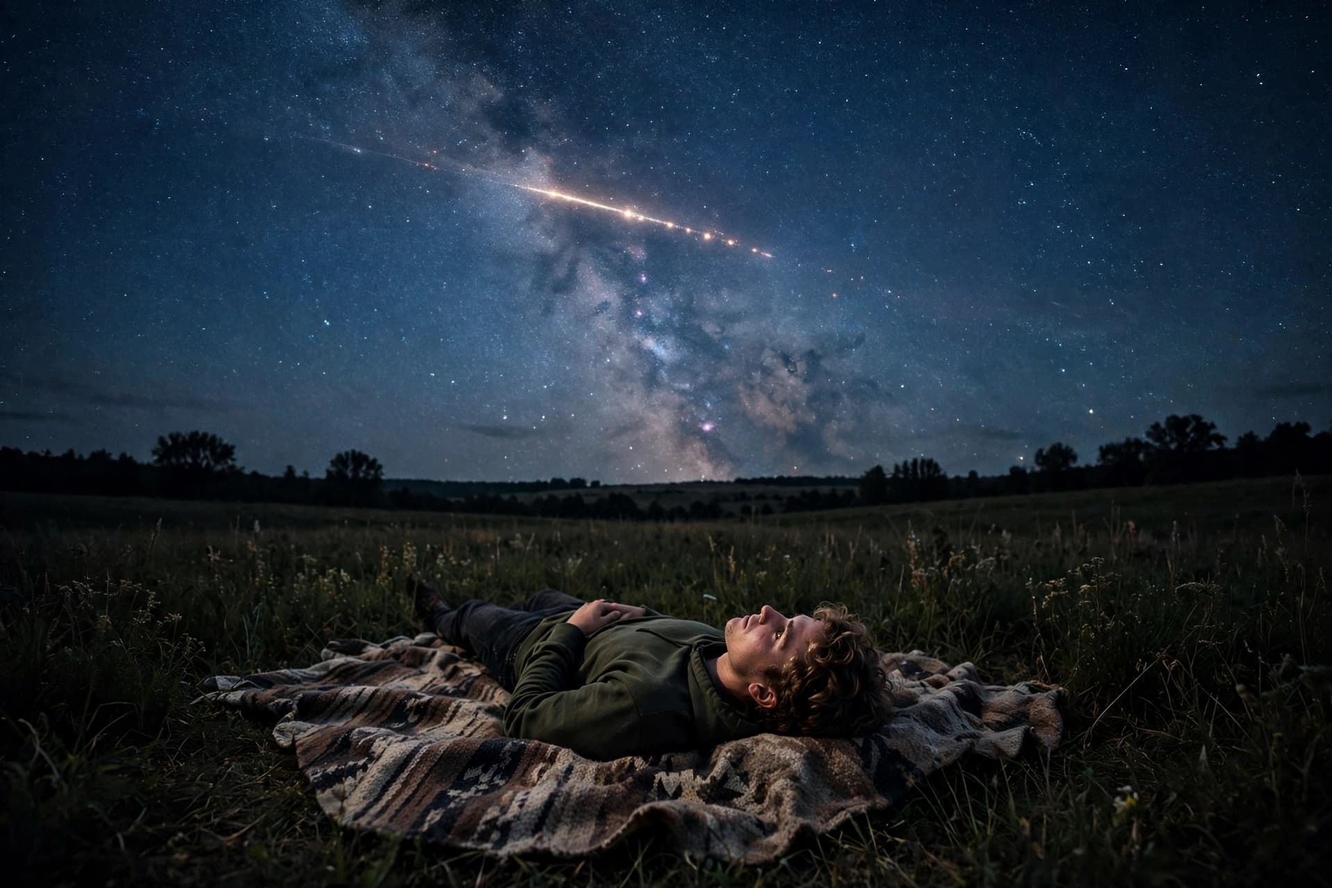 Before dawn, the Orionids remind us how to look up.