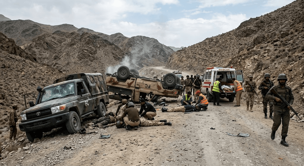 Balochistan Bloodshed: 18 Police Officers and 11 Soldiers Killed in Deadly Ambush