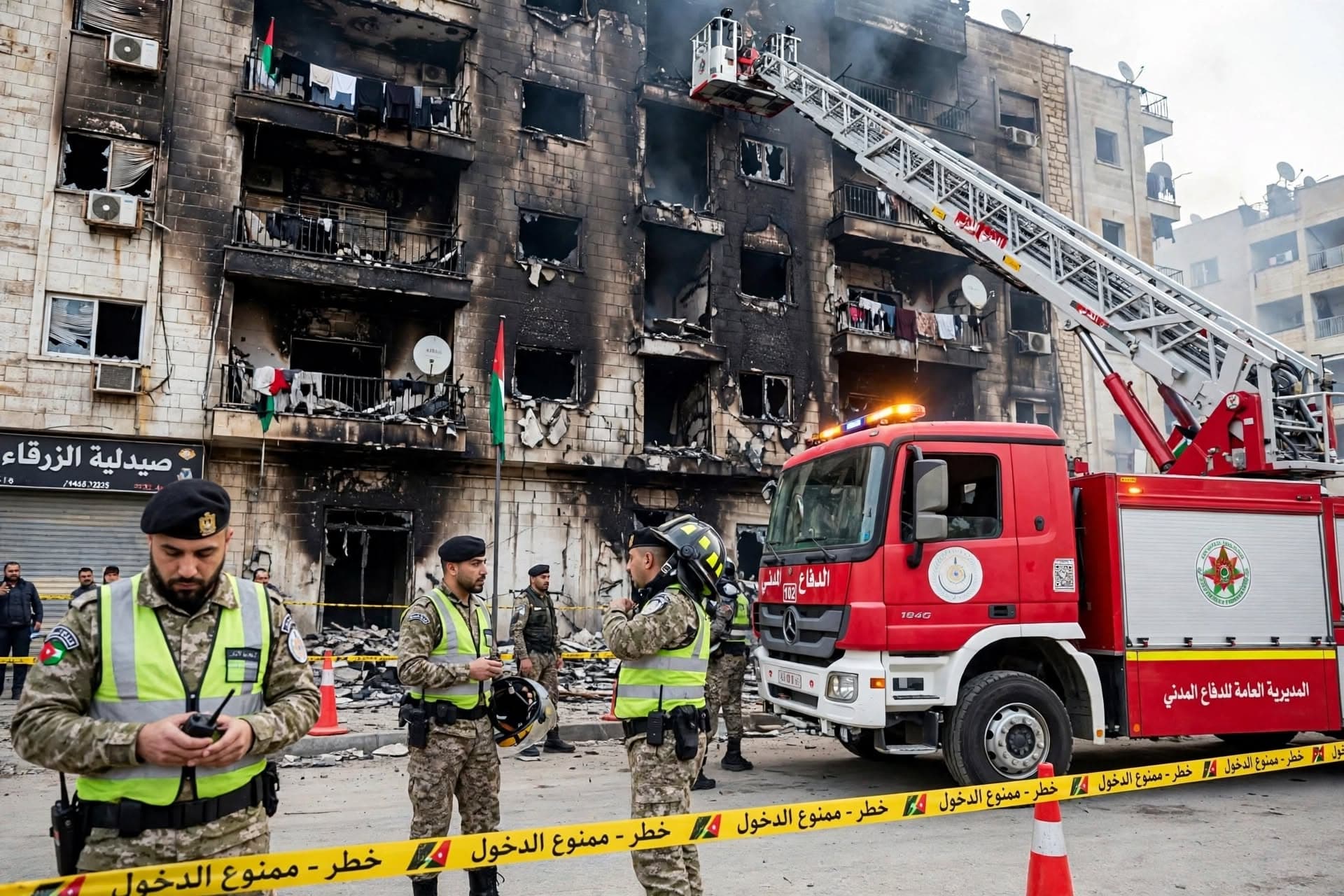 Two Children Die After Fatal Apartment Fire Breaks Out, Emergency Crews Respond In Zarqa