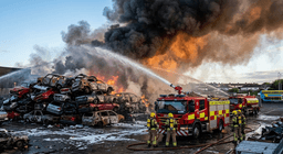 Scrapyard Inferno: Major Dublin Fire Destroys Up to 100 Vehicles