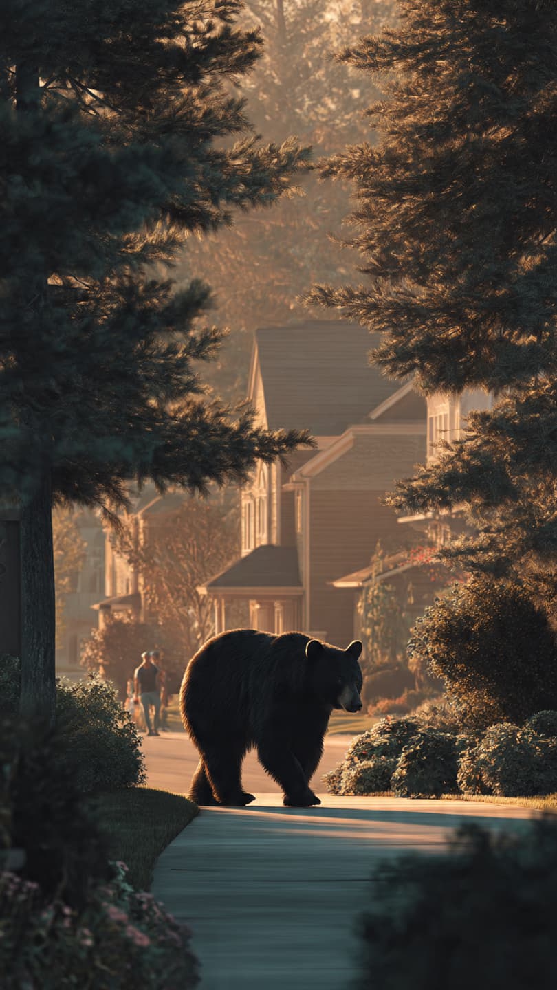A Moment of Stillness: The Bear That Paused the Neighborhood