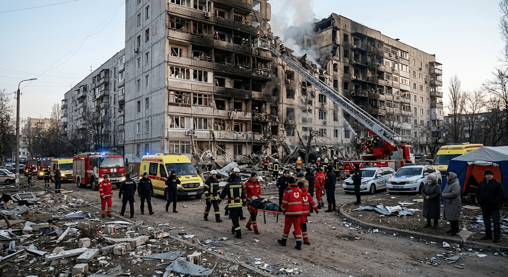 Deadly Strikes Hit Ukraine as Kyiv Retaliates Against Russian E-Commerce Giant