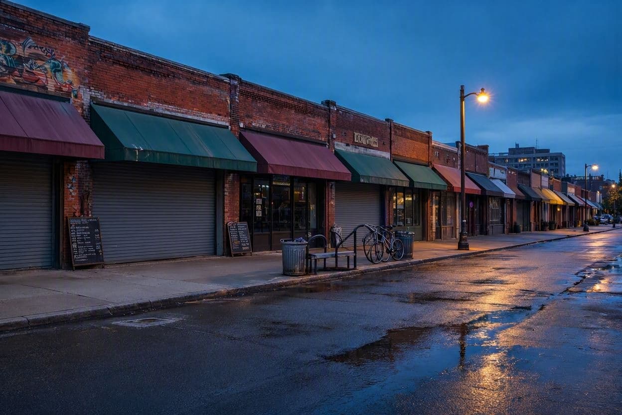 When the doors close: A community holds its breath. 