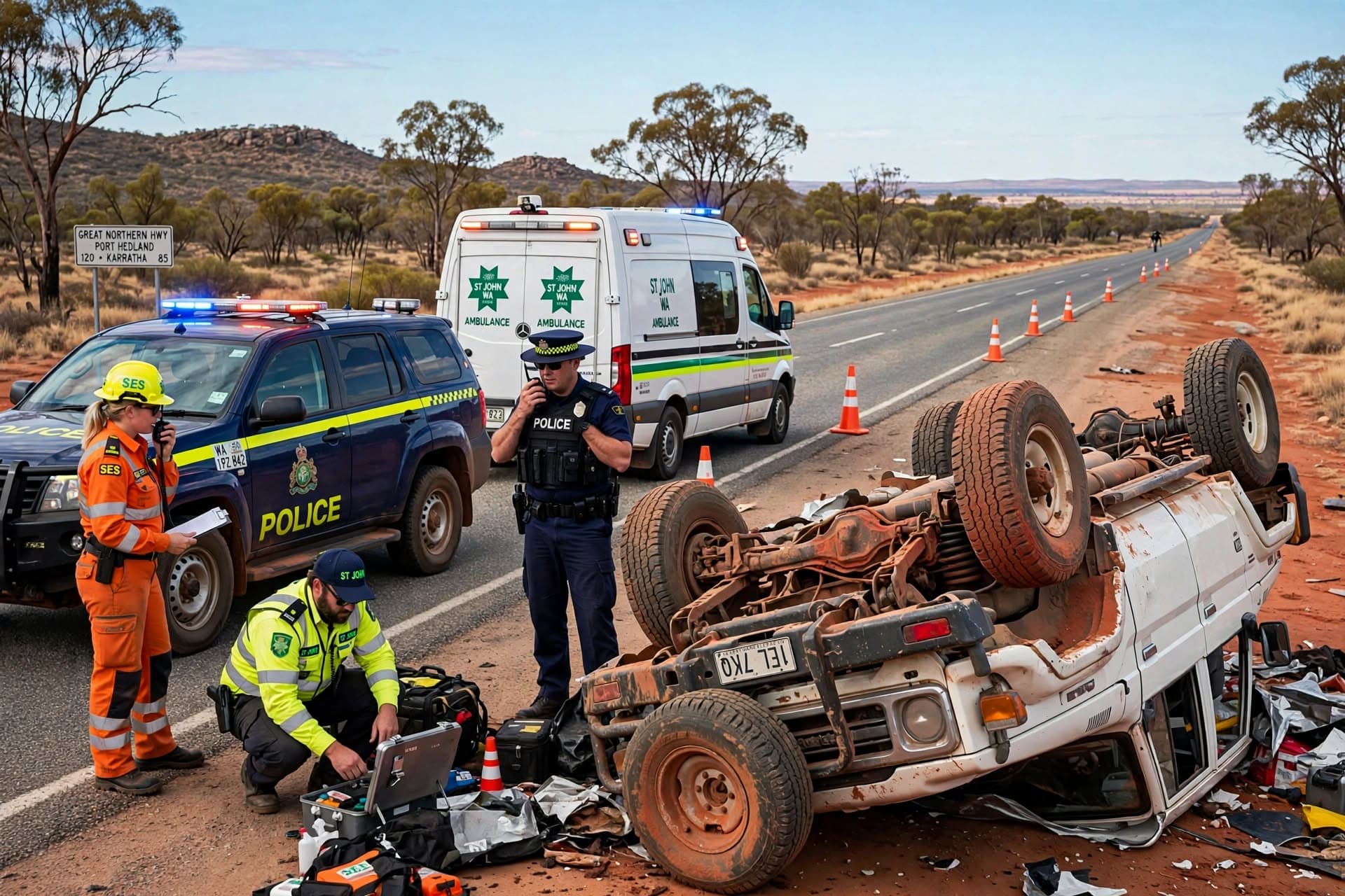 Two Killed in Western Australia Outback Crash: Vehicle Rolls Miles From Help, Rescue Delayed Hours