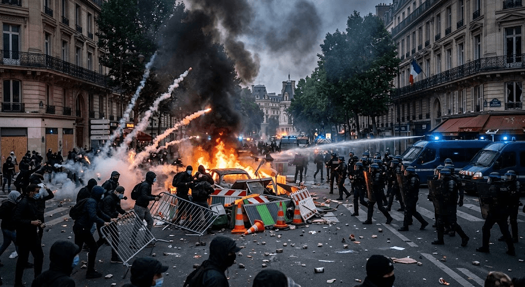 Paris in Flames: Chaos Erupts on French Streets as Violent Riots Surge
