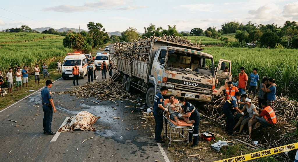 Brakes Fail on Sugarcane Truck: One Dead and Two Injured in Matalam, Cotabato Horror Crash