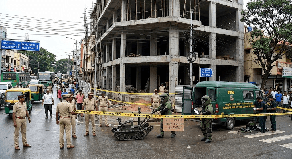 Blast in Bengaluru: Suspicious Explosion Rocks Under-Construction Building on Jeremiah Road