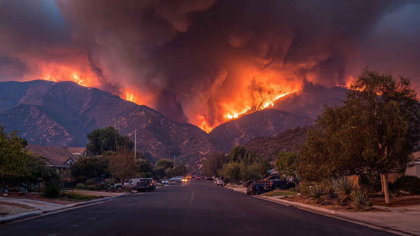 Wind-Driven Wildfire Outside Los Angeles Spread With Sudden Intensity