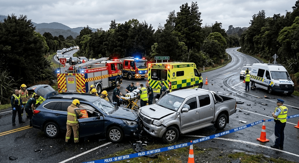 Critical Injuries After Violent Two-Vehicle Crash Blocks State Highway 73