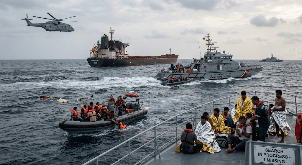 Oman Vessel Attack Leaves One Missing, 10 Indian Crew Members Rescued