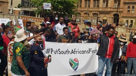 South African anti-migrant protests: Thousands march amid heavy security deployment