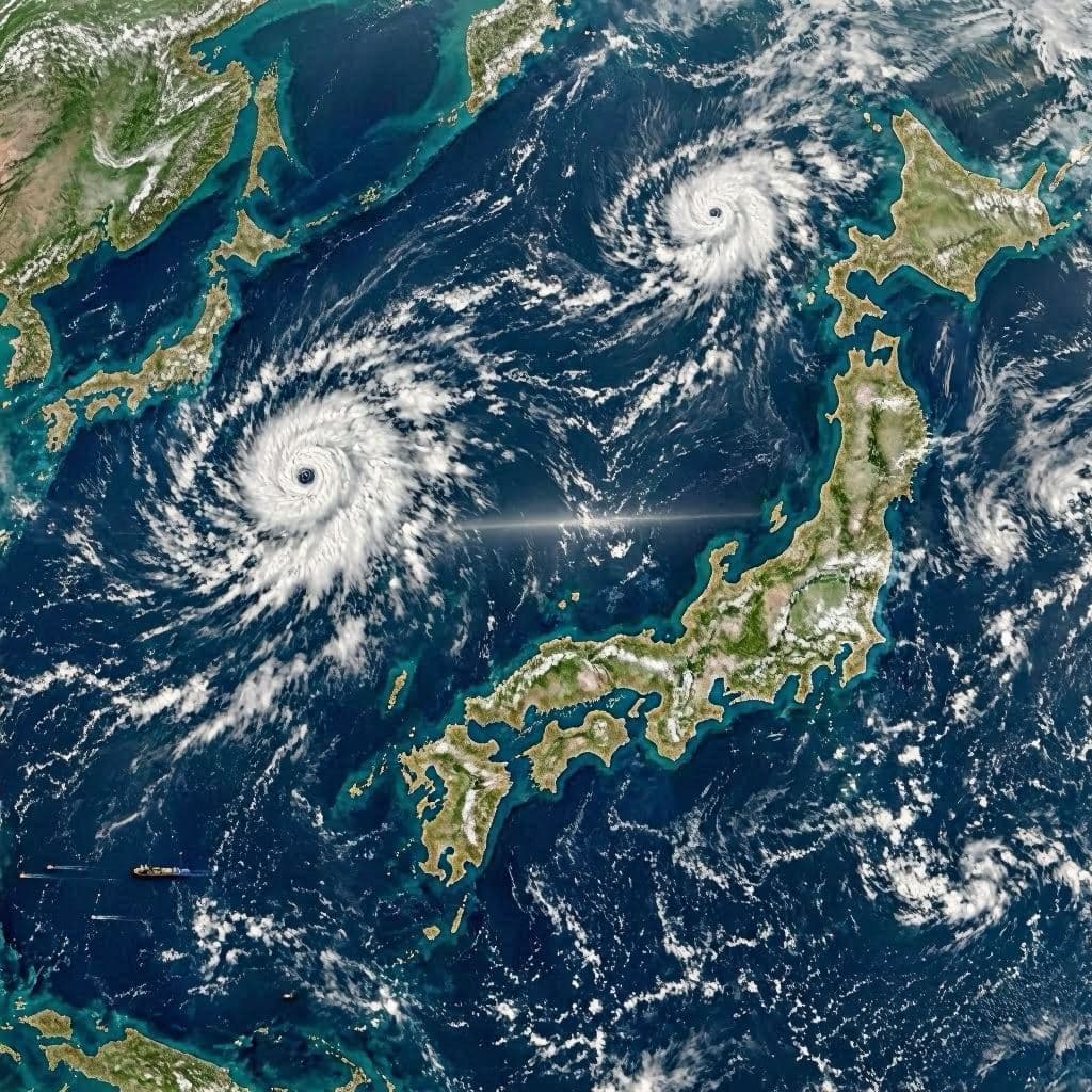 Japan Watches the Horizon as Twin Storms Approach
