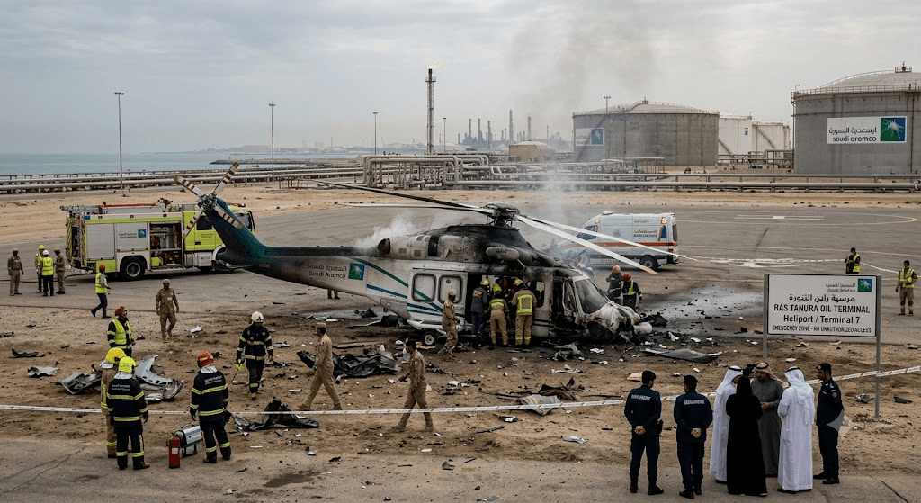 Tragedy in Saudi Arabia: 14 Dead After Saudi Aramco Helicopter Crashes in Ras Tanura