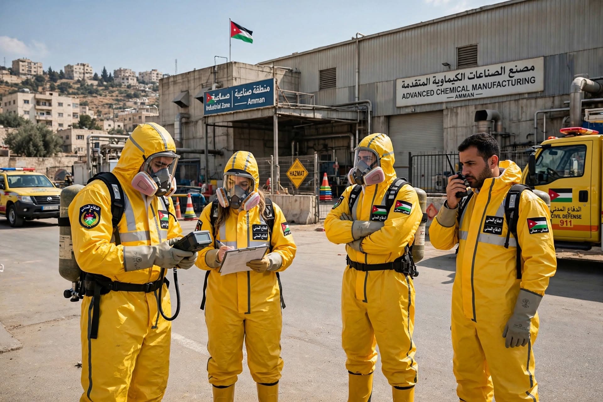Amman Industrial Chemical Leak: Airborne Vapor Exposure Sends Three Plant Workers To Emergency Care