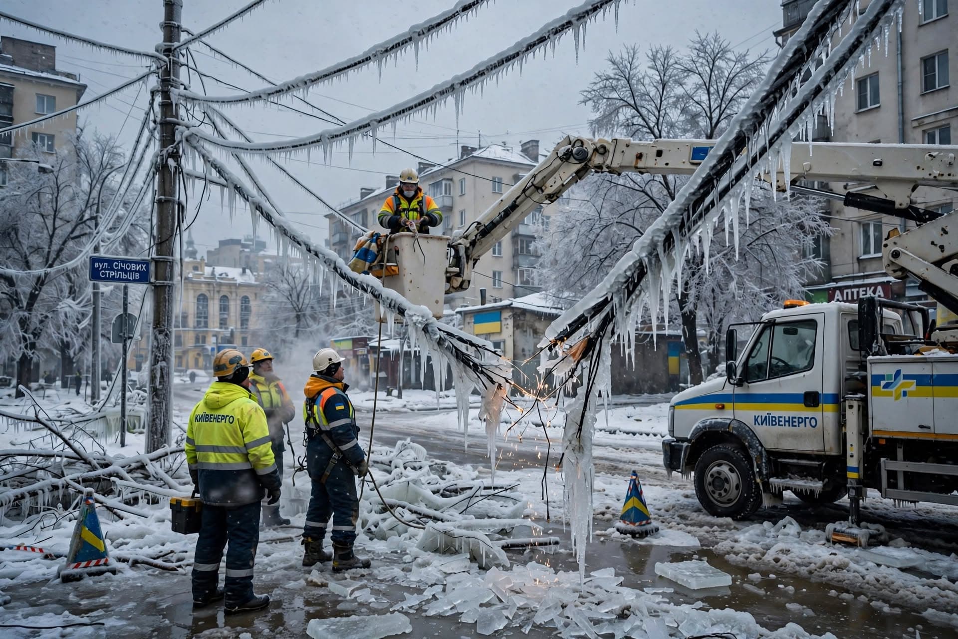 Ice Storm Hits Ukraine, Snapping Power Lines, Killing Residents From Cold Across Kyiv And Dnipro