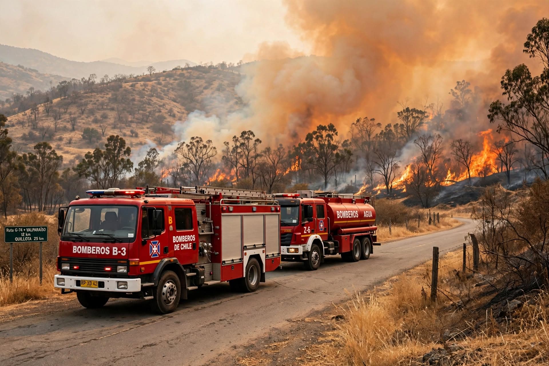 Wildfires Sweep Rural Communities in Central Chile Destroying Homes and Causing Confirmed Fatalities
