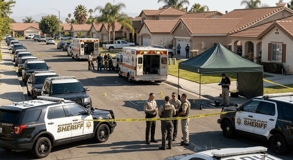Riverside County Horror: Suspect Shot Dead by Police After Violent Rock Attack and Knife Standoff