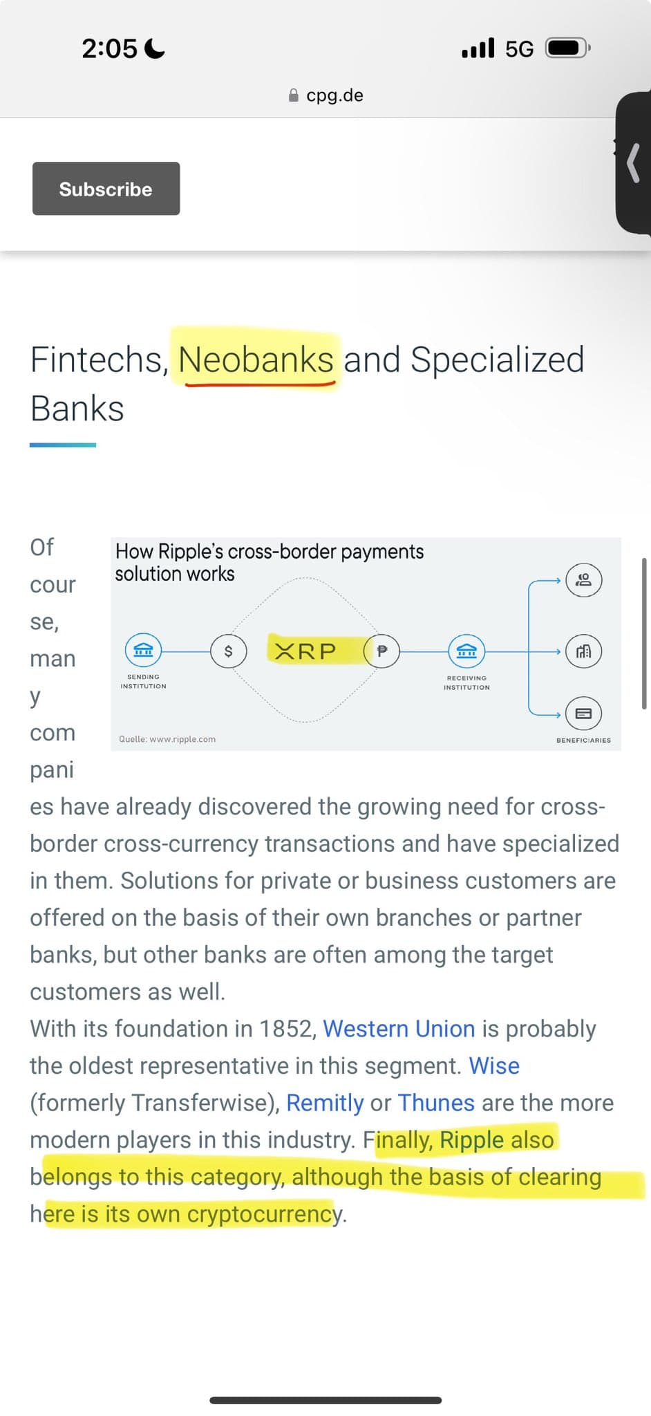 Ripple Emerging as Blockchain-Based Neobank Model