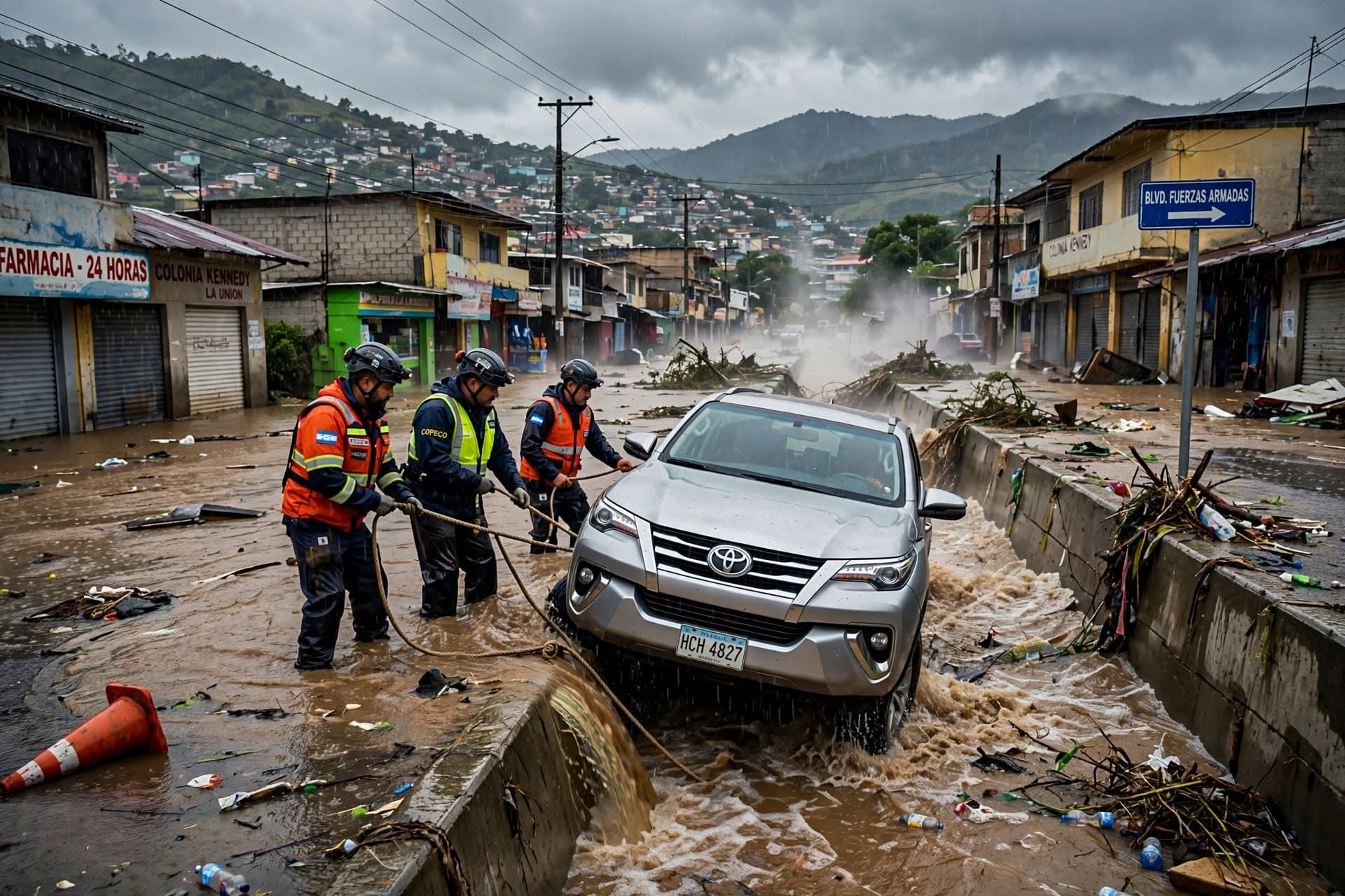 Deadly Flash Floods in Tegucigalpa: Vehicle Swept Away by Floodwaters, Two Fatalities Confirmed