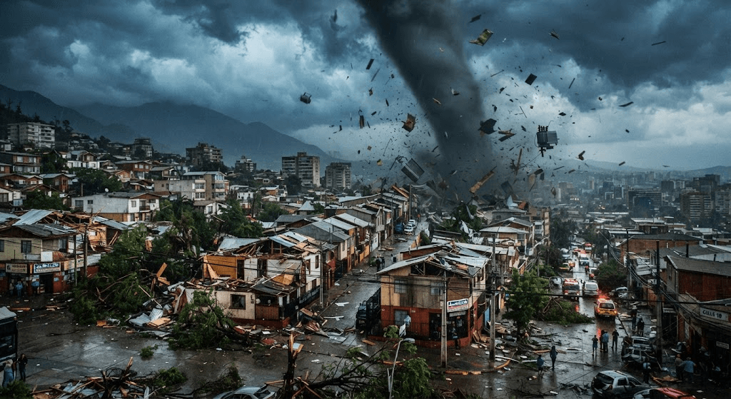 Tornado Strikes Central Chile, Leaving Path of Destruction in Its Wake