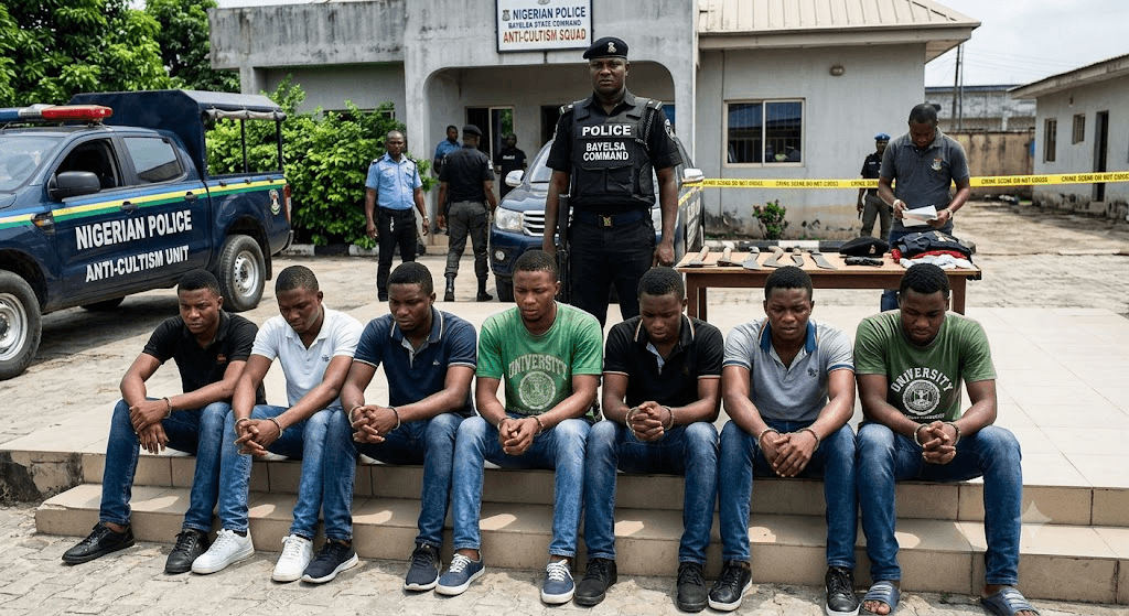 Campus Terror: 6 University Students Arrested in Bayelsa After Brutal Cult Attack on Colleague