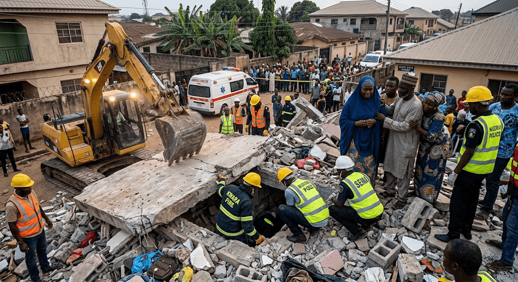 Tragedy in Ilorin: 5 Family Members Killed in Devastating Building Collapse