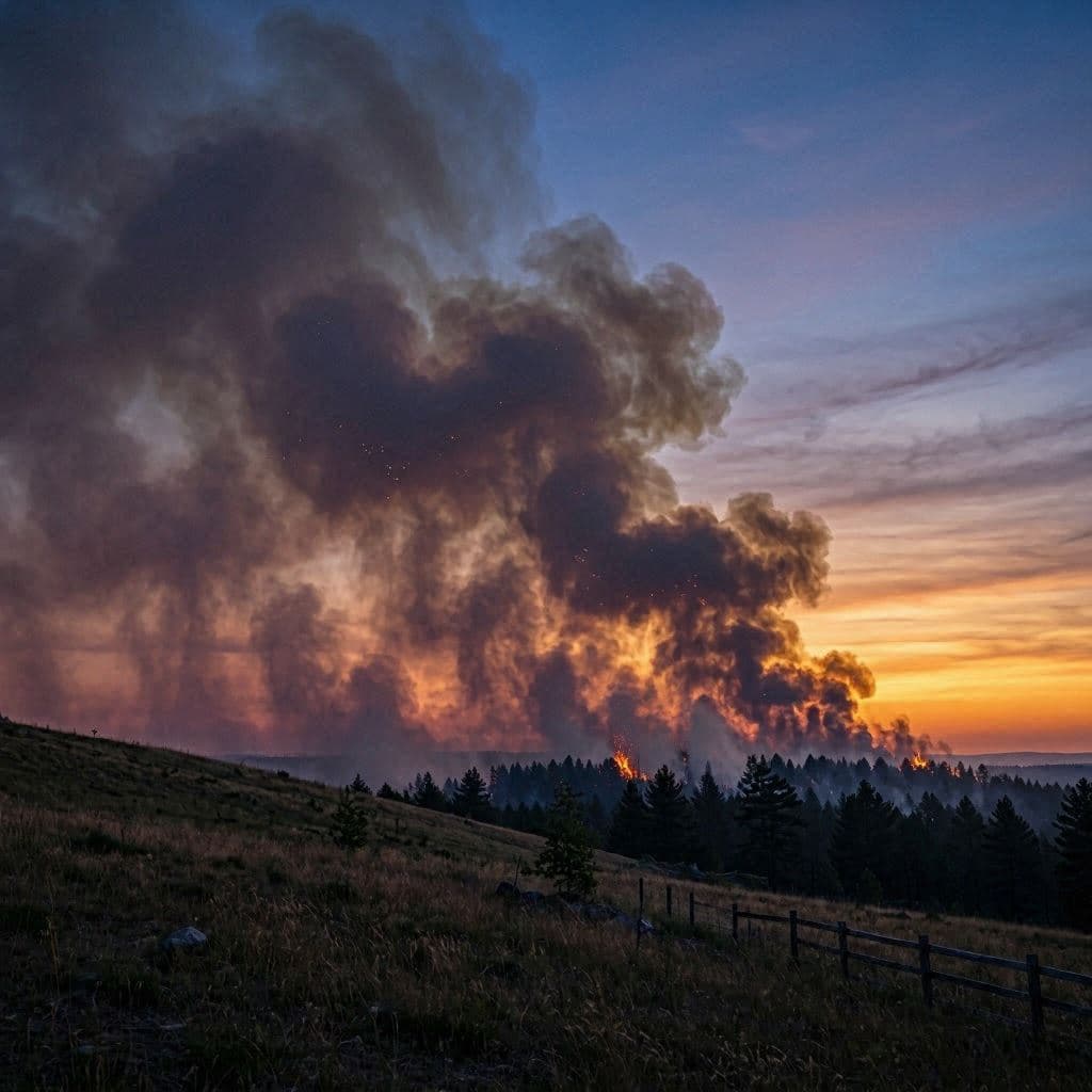 Firefighters Battle Merging Blazes as Thousands Flee Homes