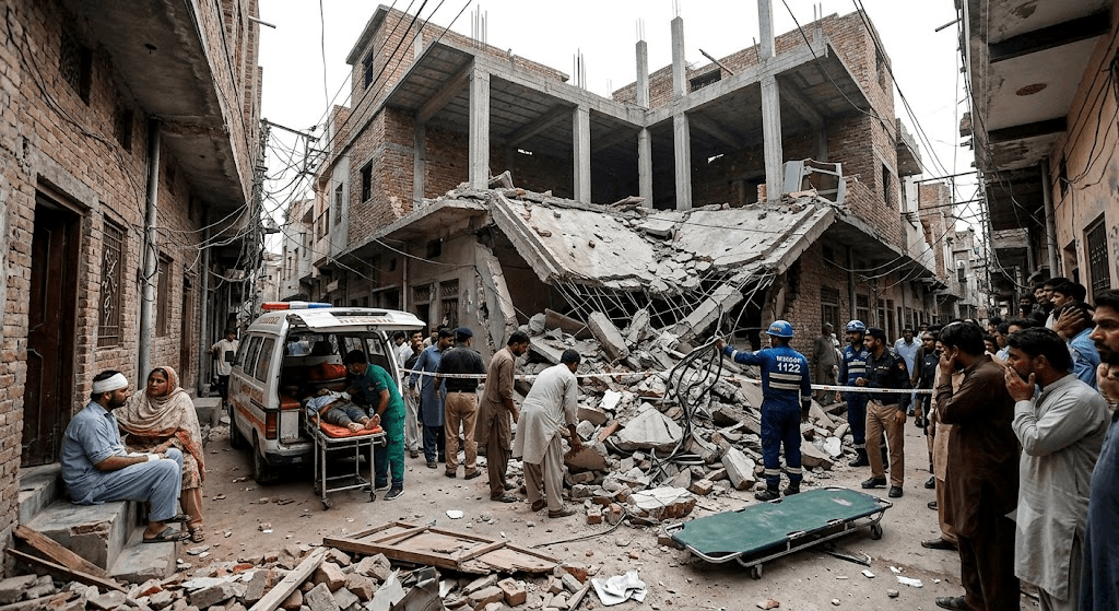 Tragedy in Lahore: Child Killed, 4 Injured in Baghbanpura Roof Collapse
