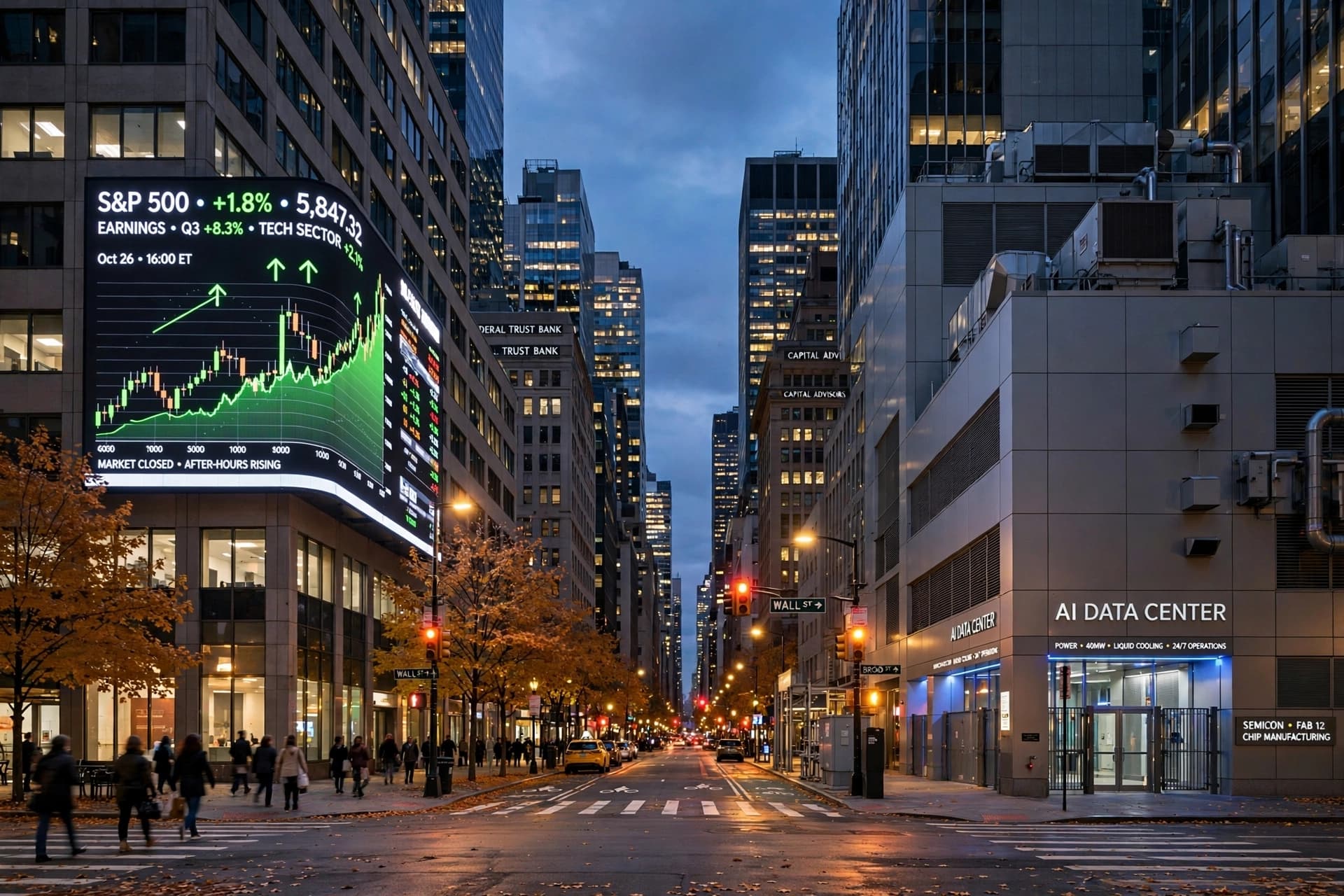 AI Investment Reshapes Wall Street’s Autumn: Earnings Expectations Rise as Technology Spending Enters a New Season of Reckoning