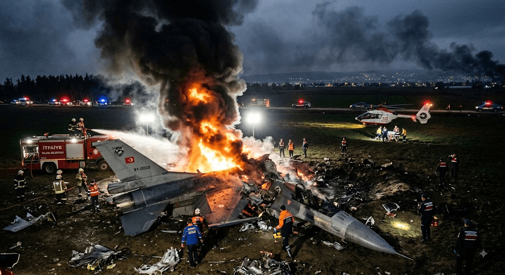 Drama in the Skies: Turkish F-16 Fighter Jet Goes Down in Northwestern Turkey
