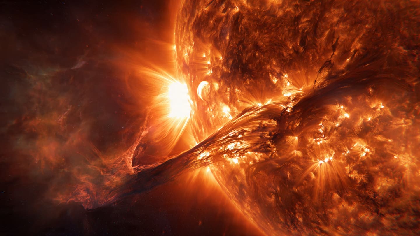The Sun Sends Another Fiery Reminder Across the Quiet Sky